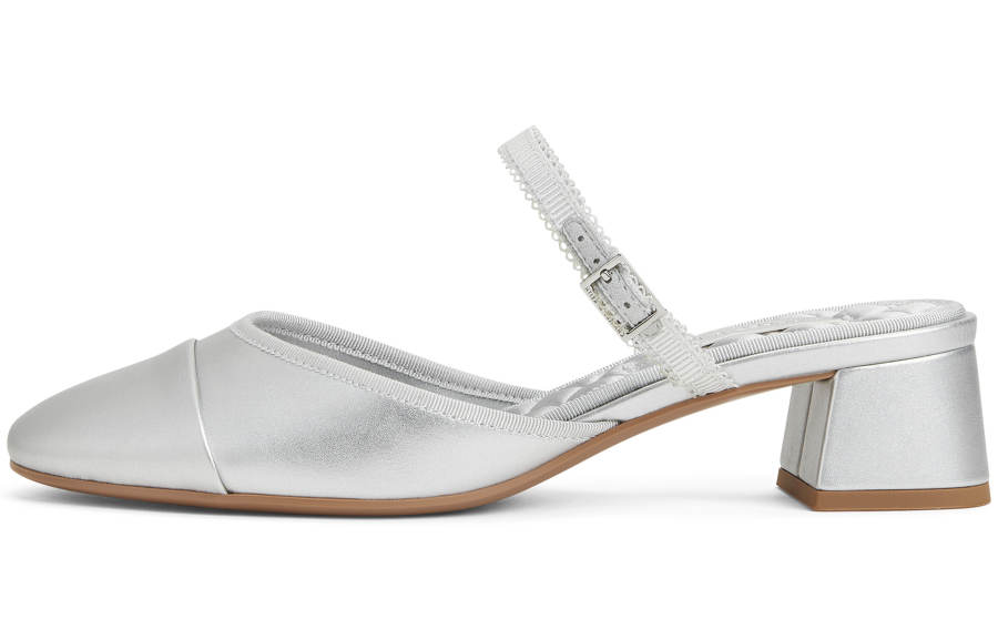CHARLES&KEITH Composite Sole Closed Toe Slippers 4.1cm Women's