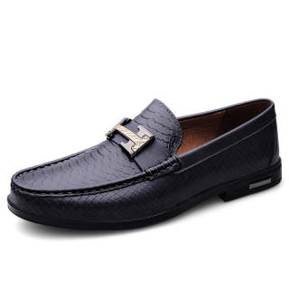 GONGNIULEITING Top Grain Cow Leather Gommino Loafers Men's