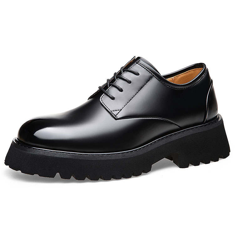 KAQIAODI Top Grain Cow Leather Dress Shoes Men's Black