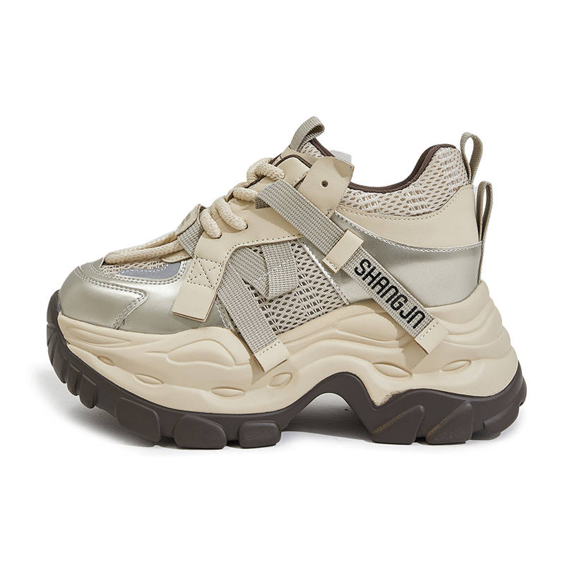 MILANLIANGE Height Increasing Low top Chunky Sneakers Women's