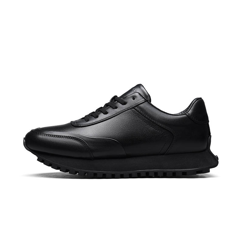 PARDASAUL Cow Leather Casual Shoes Men's Black