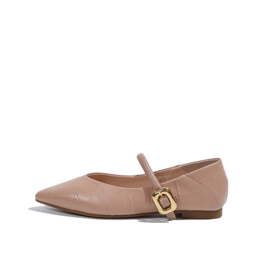 Mulinsen Cow Leather Women's Casual Shoes 1.5cm Women's Nude