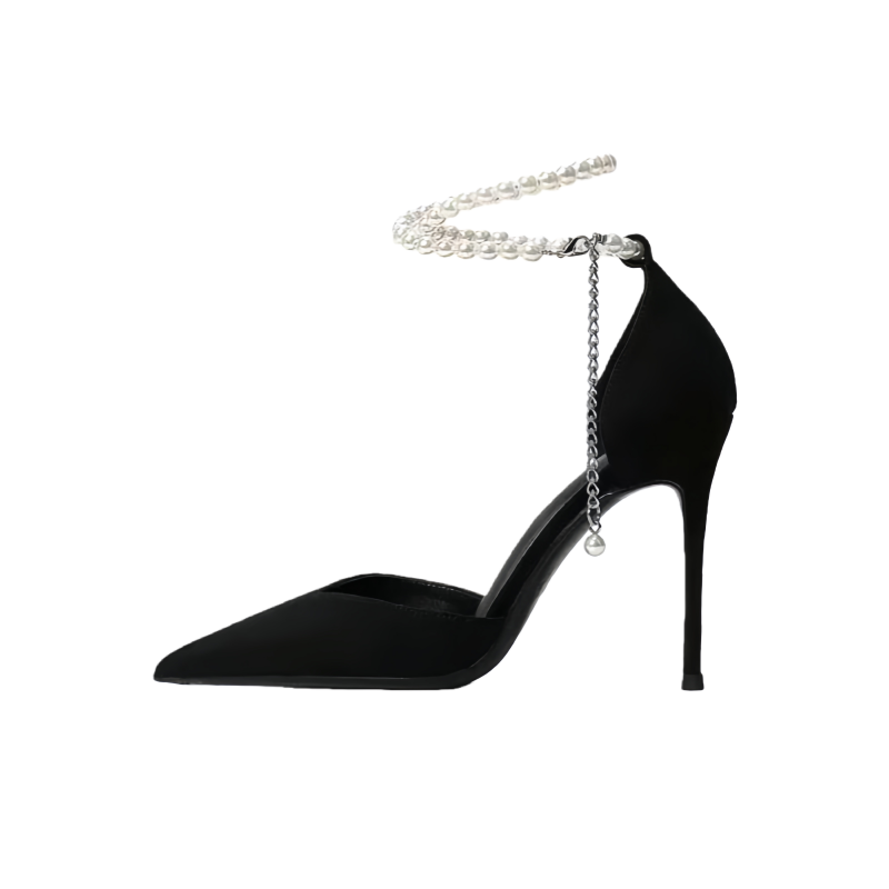 WUGUNIANG Slim Heel High Heels Women's Black