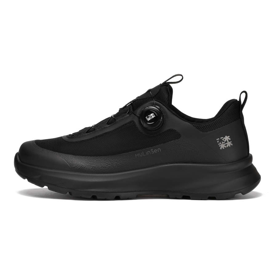 Mulinsen Slip Resistant, Abrasion Resistant, Breathable, Lightweight Low Top Casual Shoes Men's Black