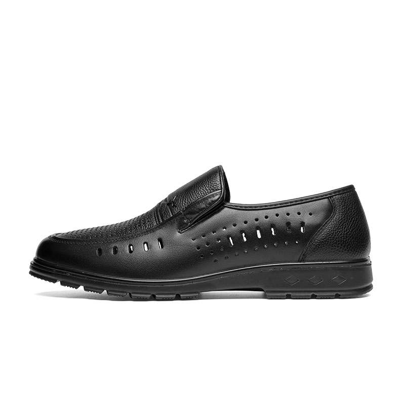 RED DRAGONFLY Cow Leather Men's Casual Shoes Men's Black