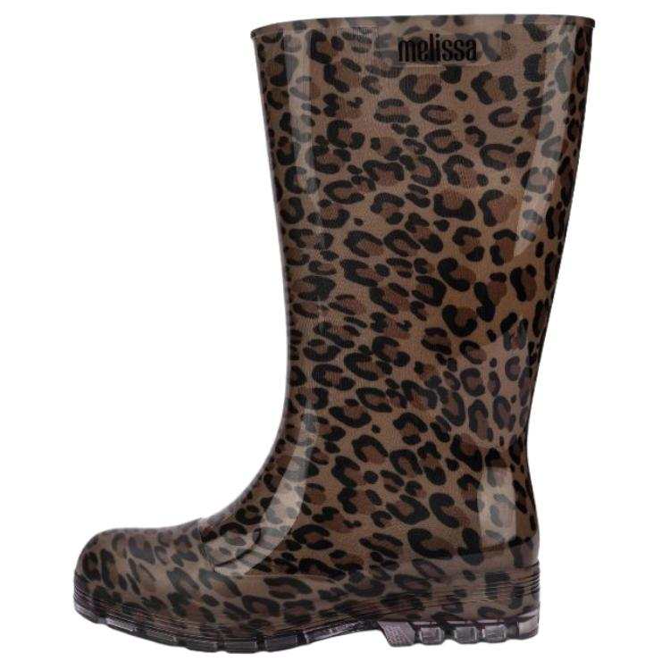 MELISSA Welly PVC Abrasion Resistant Rain Boots Women's Leopard Print