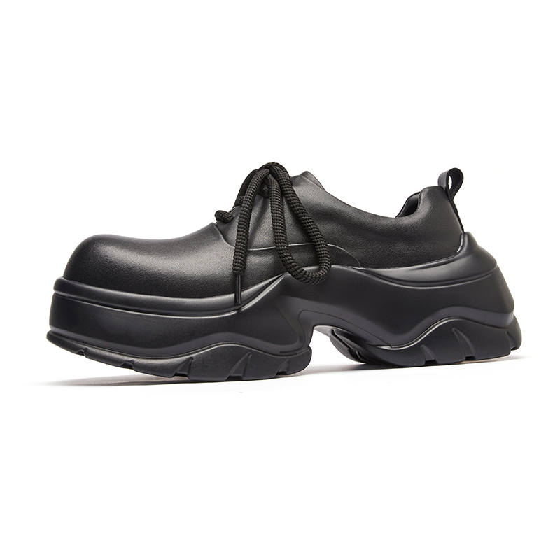 JIDONGRENKOU Cow Split Leather Casual Shoes Men's Black