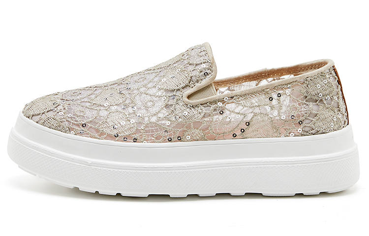 Joy&Mario Loafers Women's Low Top Ecru/Gold
