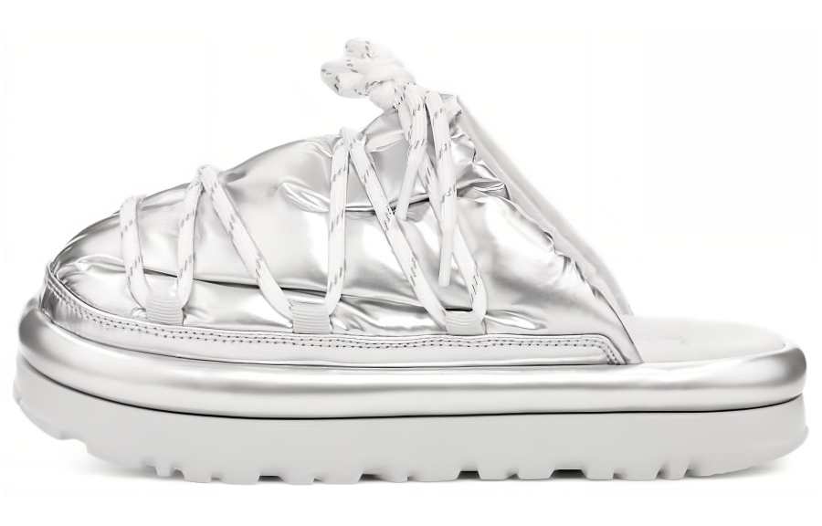 UGG UGG Hi Shine Spaceslider Slide Silver Women's