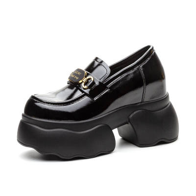 XIEGUIHUAYU Microfiber Leather Chunky Heel High Heels Women's