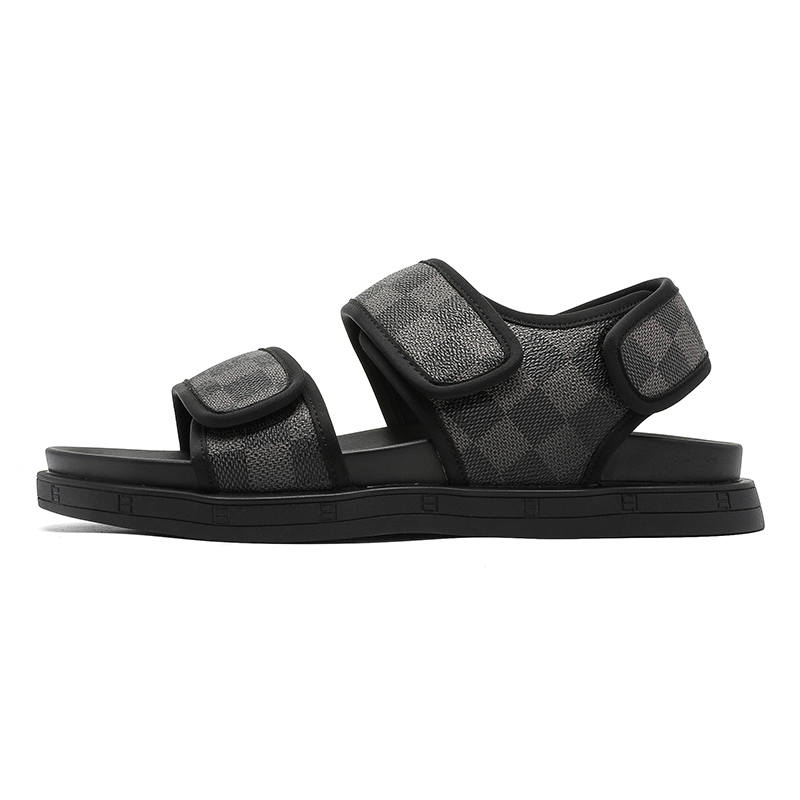 V ZERO FIVE V ZERO FIVE Microfiber Leather Beach Sandals Men's Black