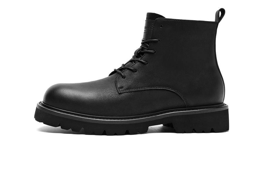 HLA Microfiber Leather Slip Resistant Abrasion Resistant Short Combat Boots 4cm Men's
