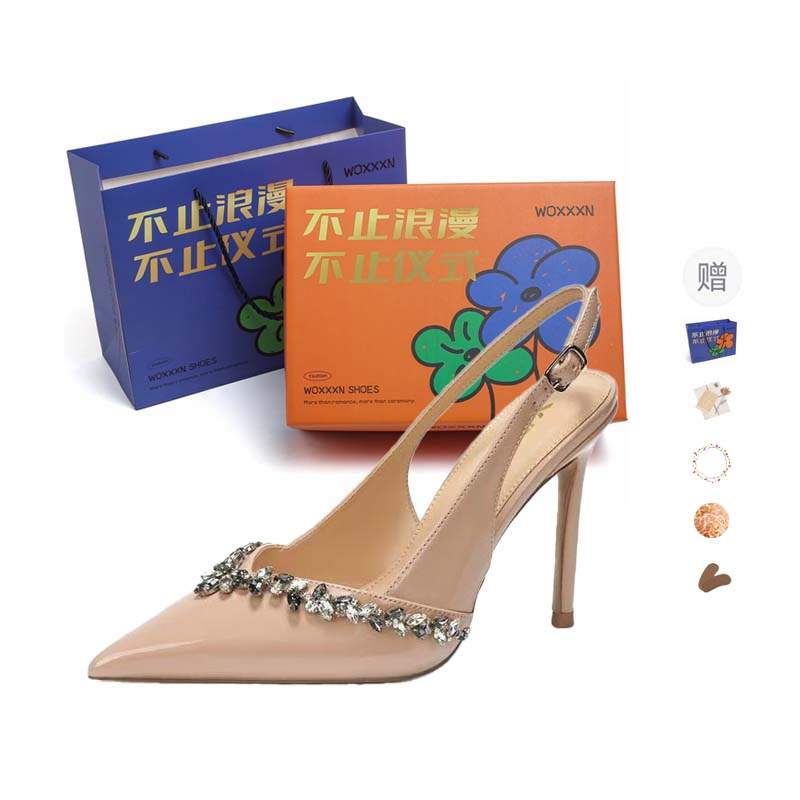 WOXXXN Pu Slim Heel High Heels 9cm Women's