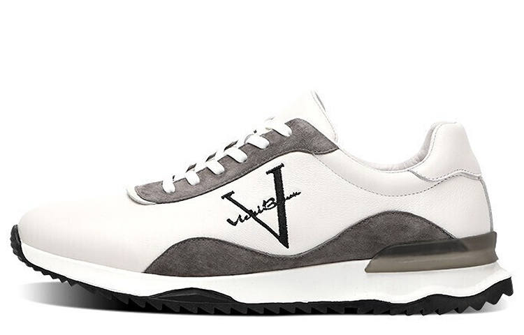 VICKI BROWN Cow Split Leather Abrasion Resistant Low top Casual Shoes Men's