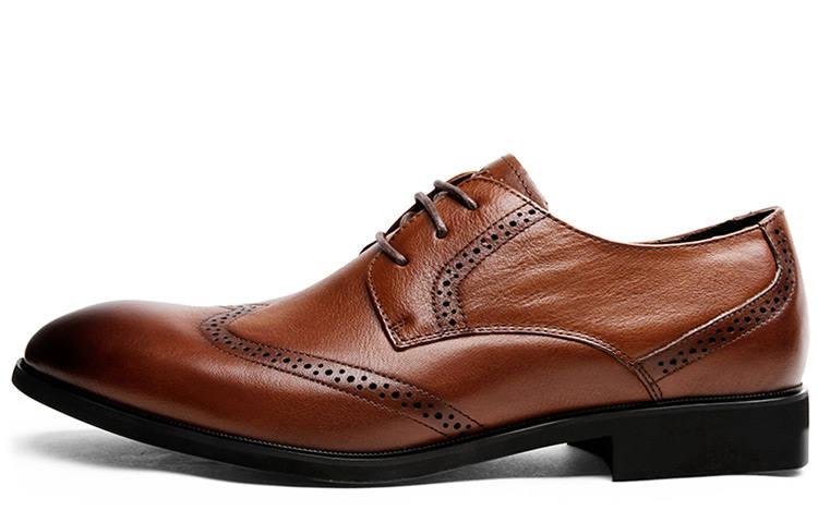Desai Top Grain Cow Leather Dress Shoes Men's Yellow