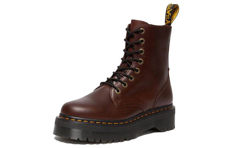 Dr.Martens Jadonseries Leather Short Ankle Boots Women's Dark Brown