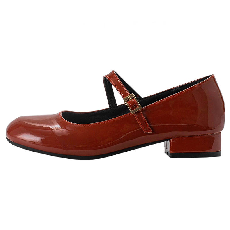 MIAOLV Pu Chunky Heel Mary Jane Shoes 2.5cm Women's