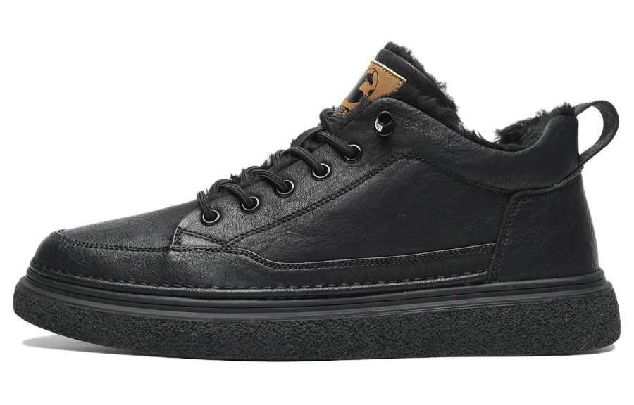 HLA Synthetic Leather Fleece Lined Breathable Height Increasing Versatile, Slip Resistant Cushioning Mid top