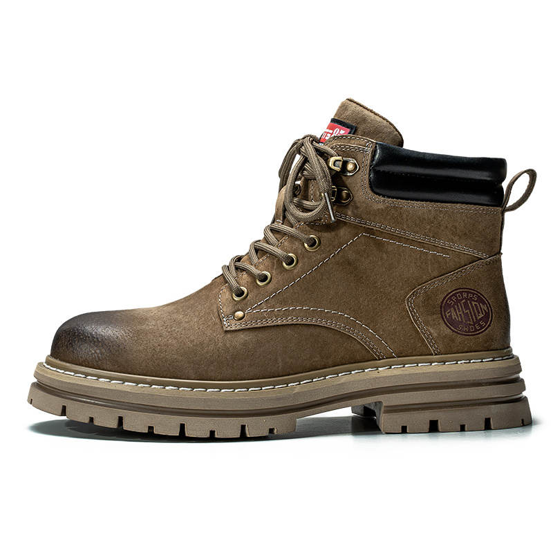 GIGIRYO GIGIRYO Leather Short Combat Boots Men's