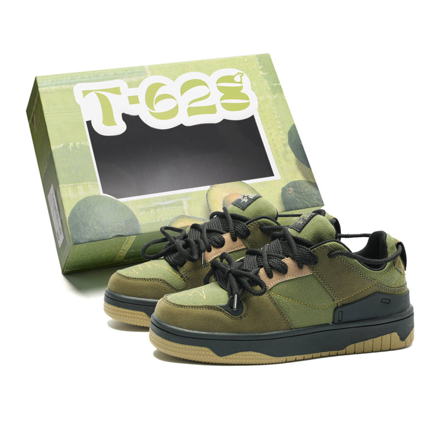 T628 Slip Resistant, Abrasion Resistant, Lightweight, Breathable Low top Skateboard Shoes Unisex Box Included
