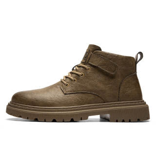 CariteSport Microfiber Leather Short Combat Boots Men's
