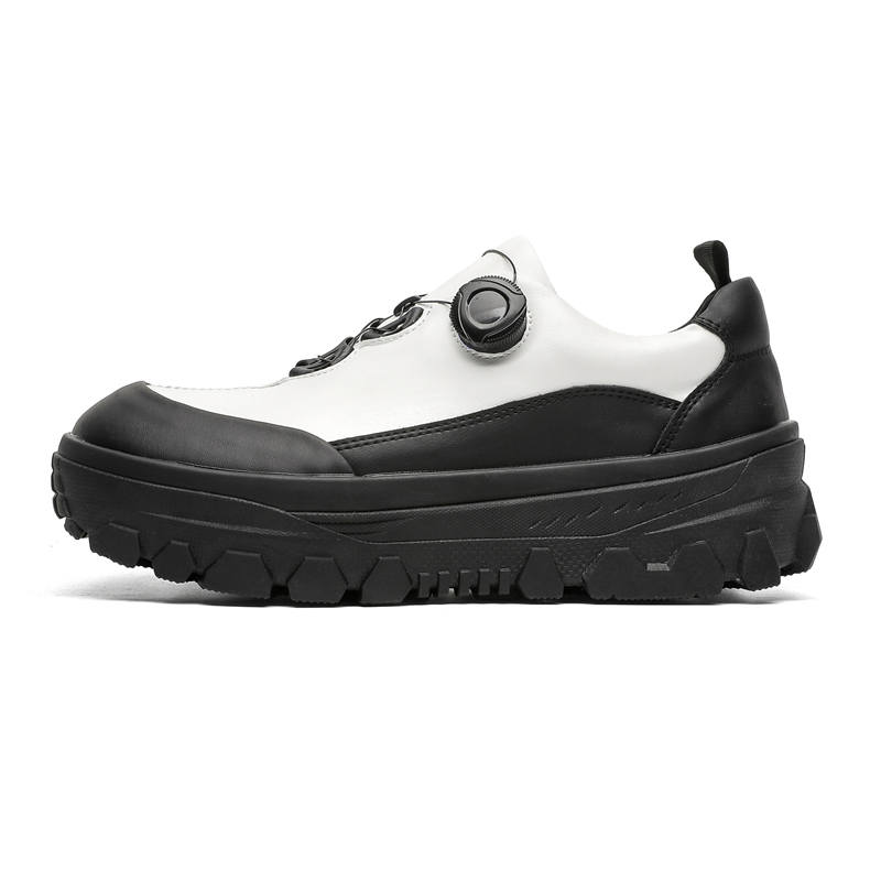KUNGFUDEER Microfiber Leather Slip Resistant Height Increasing Slip Resistant Height Increasing Low top Casual Shoes