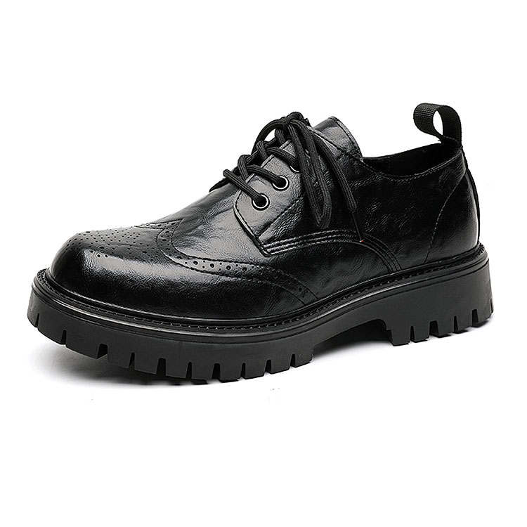 KAQIAODI Microfiber Leather Casual Shoes Men's Black