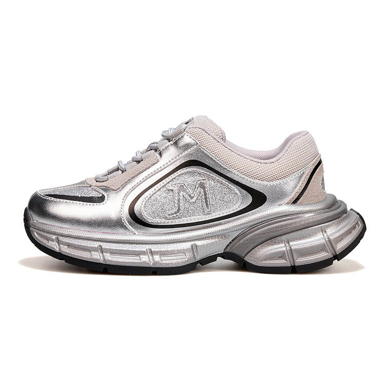 Joy&Mario Synthetic Leather Height Increasing Low top Chunky Sneakers Women's