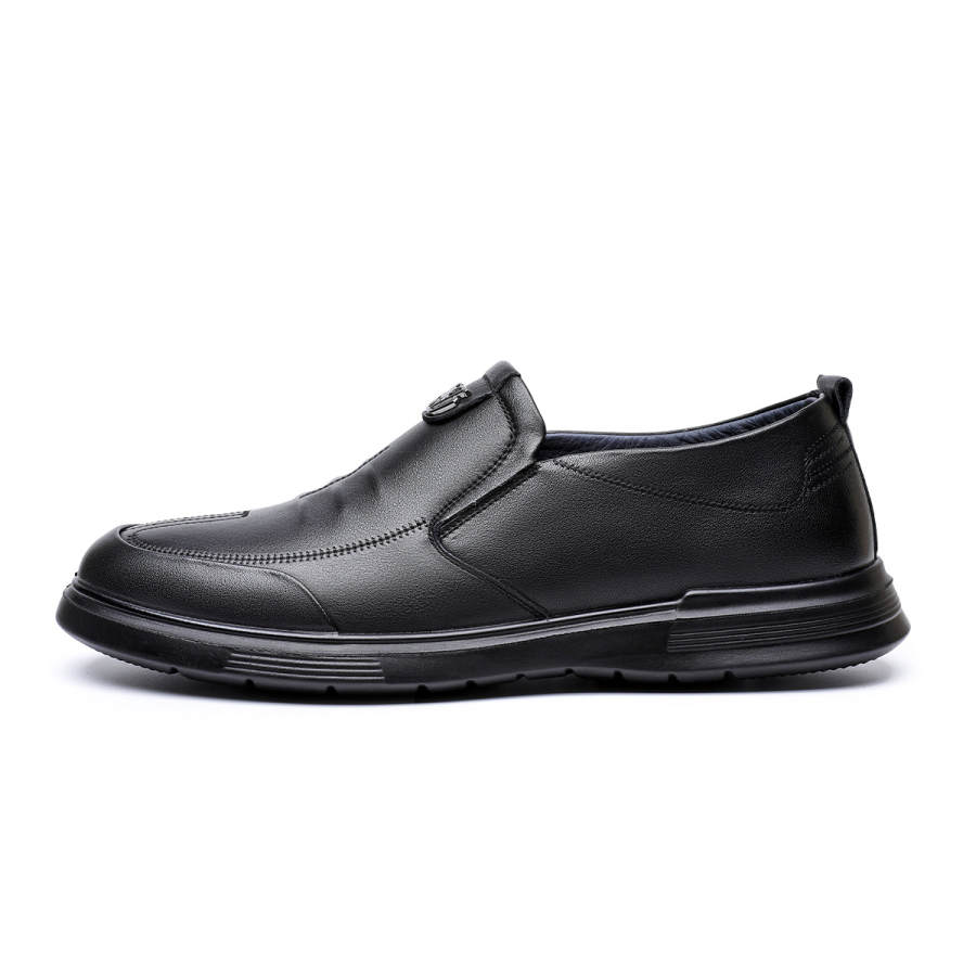 Spider King Top Grain Cow Leather Casual Shoes Men's Black