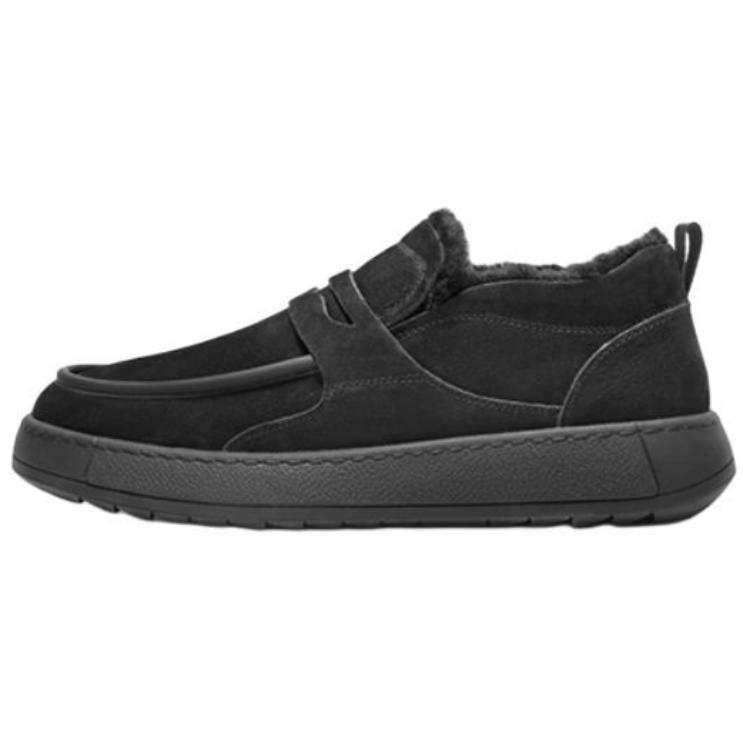 BELLE Cow Leather Almonds, Fleece Lined Thermal Trendy Comfortable Fashion Versatile Commute Slip on Workwear
