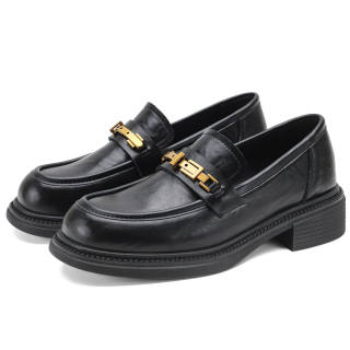 D:FUSE SCANDINAVIA D FUSE SCANDINAVIA Cow Split Leather Loafers Women's Black