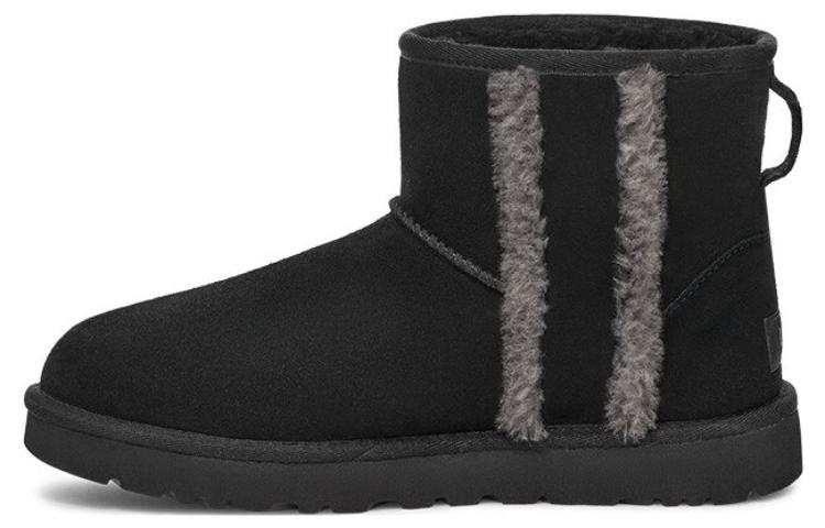 UGG UGG Classic Mini Shearling Logo 'Black' Women's