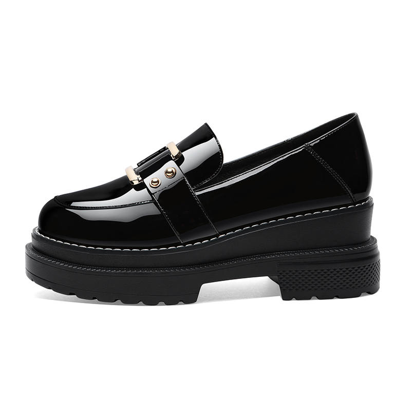 GUQITIANLUN GuQiheAven Cow Split Leather Loafers 6CM Women's