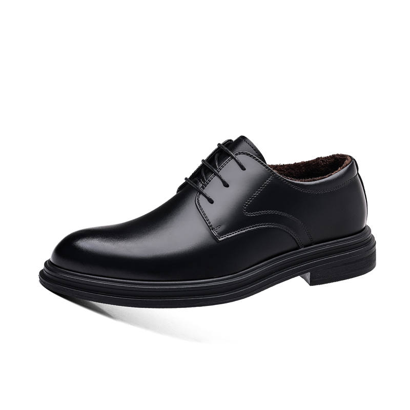 CITONGXIANSHENG Cow Split Leather Dress Shoes Men's Black