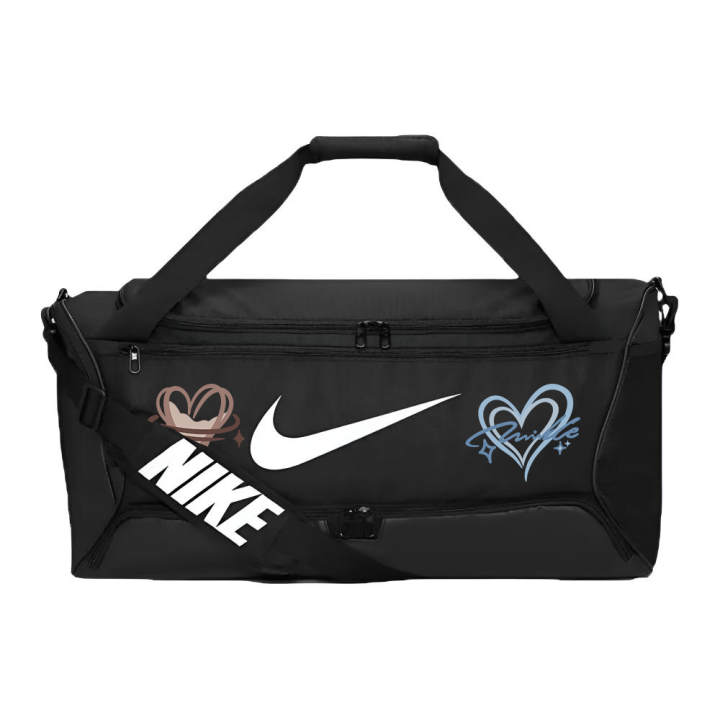 Nike Nike Fabric White Ink Print Travel Bag Unisex Black