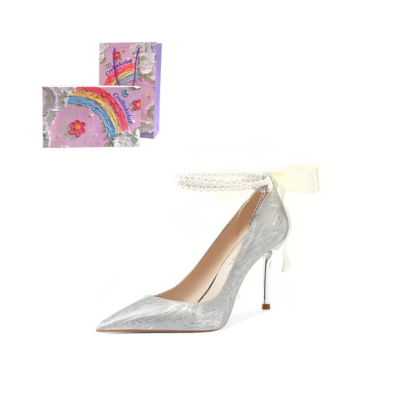 Crelinkxlat High Heels Women's Silver