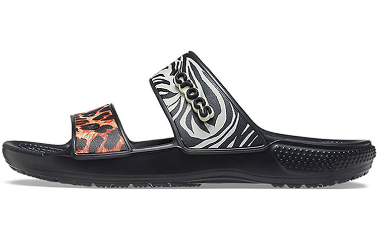 Crocs Crocs Classic Clog Cozy Unisex Black Multi Color Slippers 'Black'