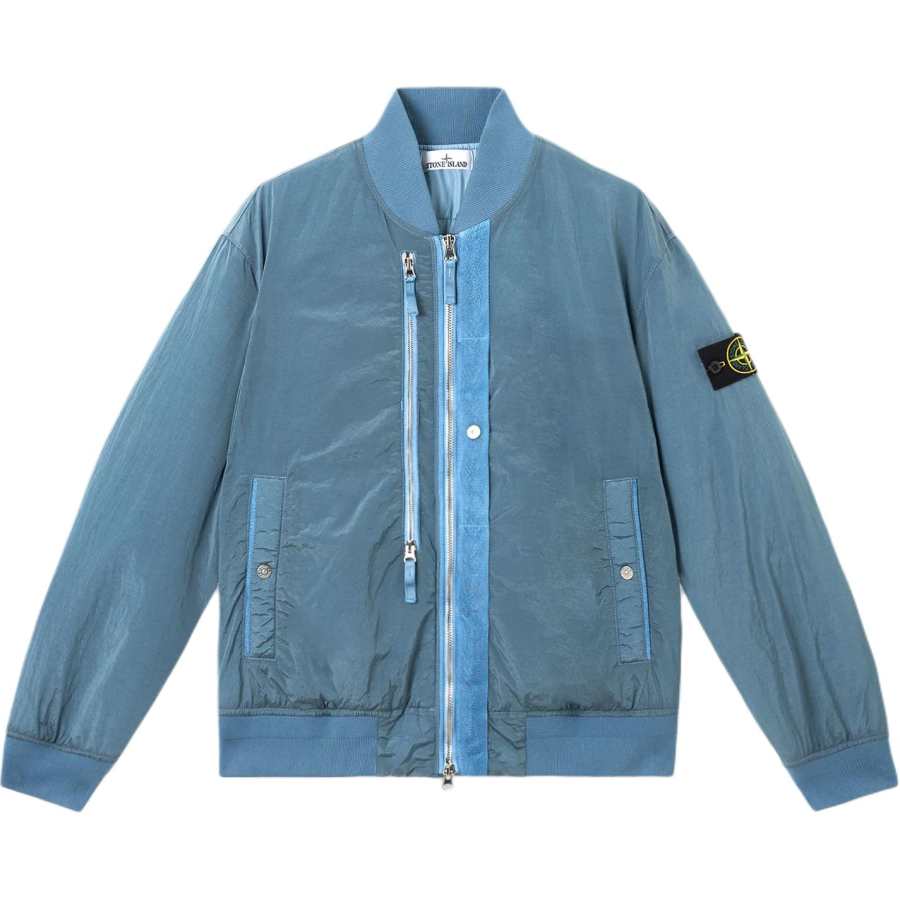 Stone Island zip-up front-pocket bomber jacket