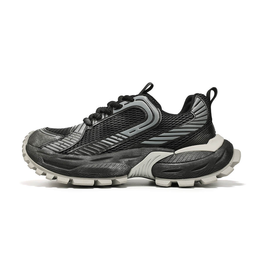 Millies MILLIE'S Abrasion Resistant Breathable Abrasion Resistant Breathable Low top Chunky Sneakers Men's Black Gray