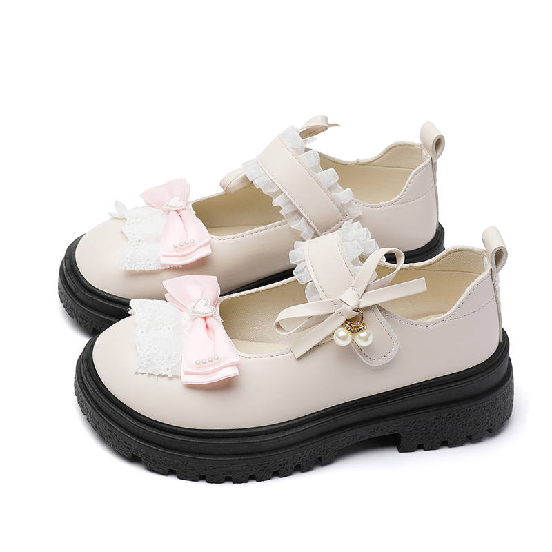 OLDDESIRE Block Heel Mary Jane Shoes Women's Beige