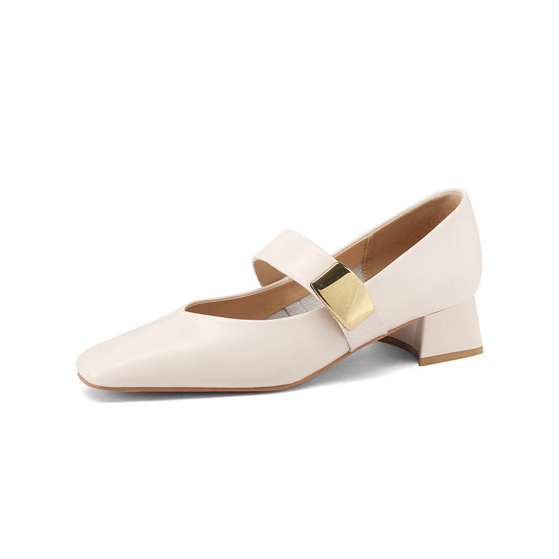 Mulinsen Synthetic Leather Chunky Heel Mary Jane Shoes 3cm Women's