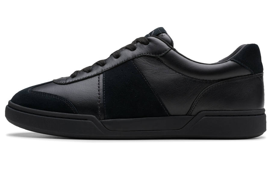 Clarks Cow Leather Low top Skateboard Shoes Men's Black