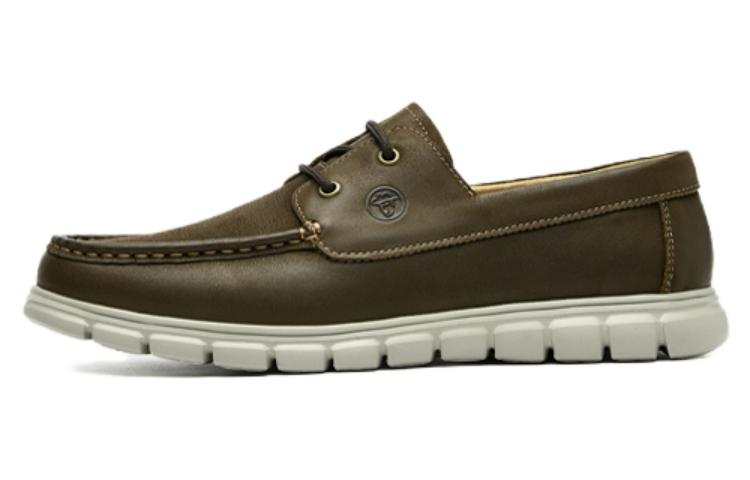 MELLEN Casual Leather Shoes Men's Low Top Brown/Black/Apricot