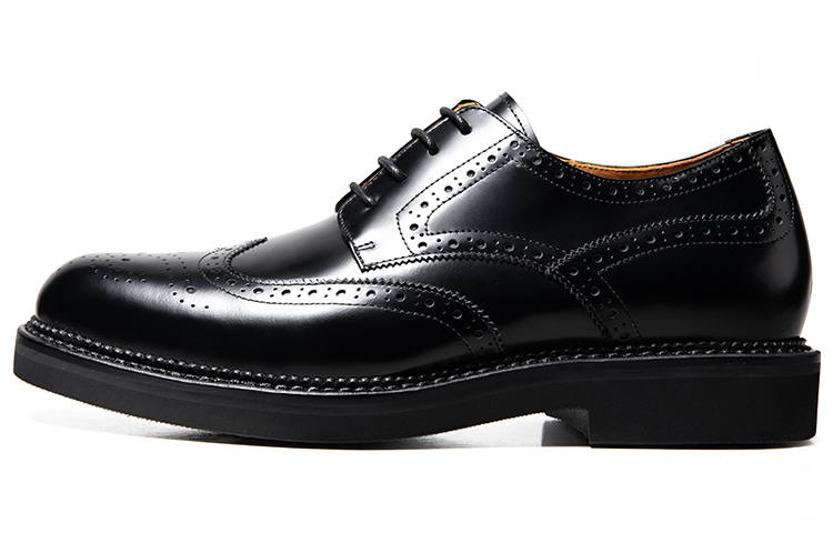THOM WILLS British Business Old Money Style Brogue Derby Shoes Dress Shoes Men's Black