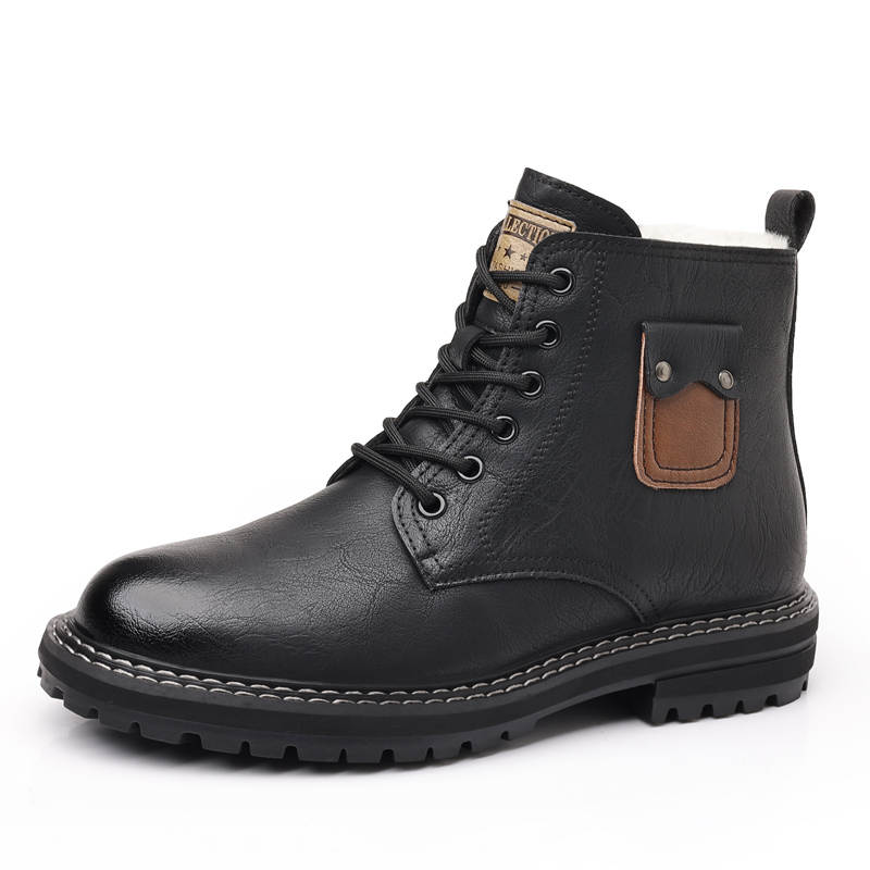 GONGNIUMEILI Combat Boots Men's Black/Brown