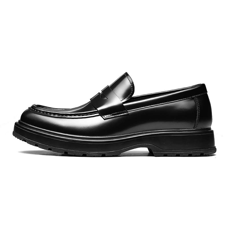 Bansley Top Grain Cow Leather Casual Shoes Men's Black
