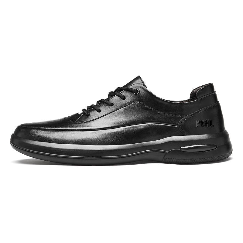 PEHL Men's Casual Shoes Men's Low Top Black/Brown