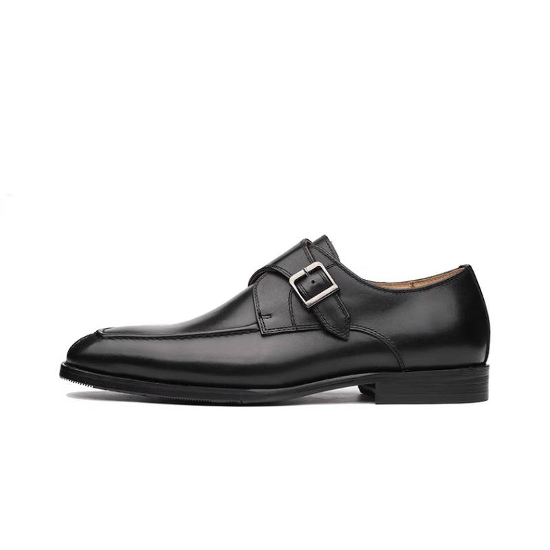 Bansley Top Grain Cow Leather Dress Shoes Men's Black