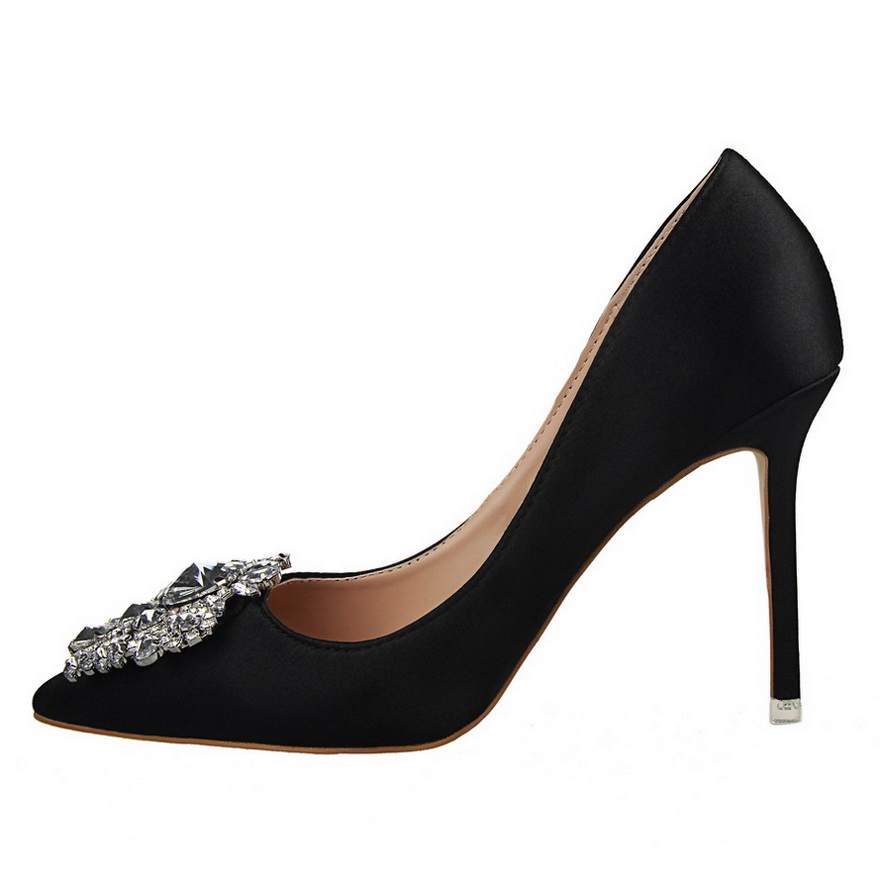 QITUMAUL Slim Heel High Heels 10cm Women's