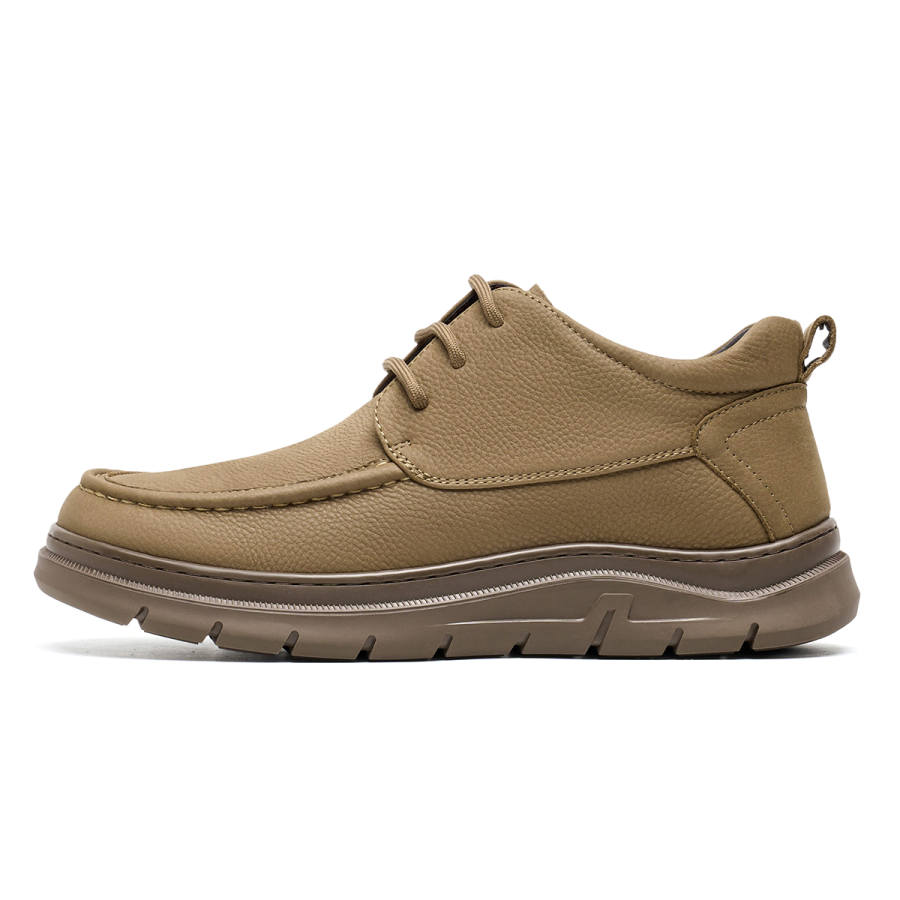 C°BANNER Cow Leather Fleece Lined Minimalist Style Comfortable Men's Casual Shoes Men's Yellow Brown